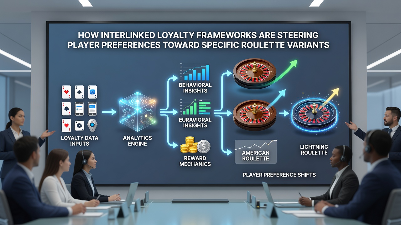Player dashboard illustrating synchronized loyalty points across different roulette variants on a mobile device