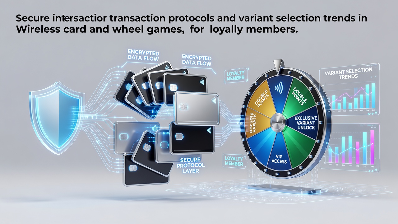 Secure mobile transaction interfaces displayed alongside loyalty program dashboards for wireless card and wheel games