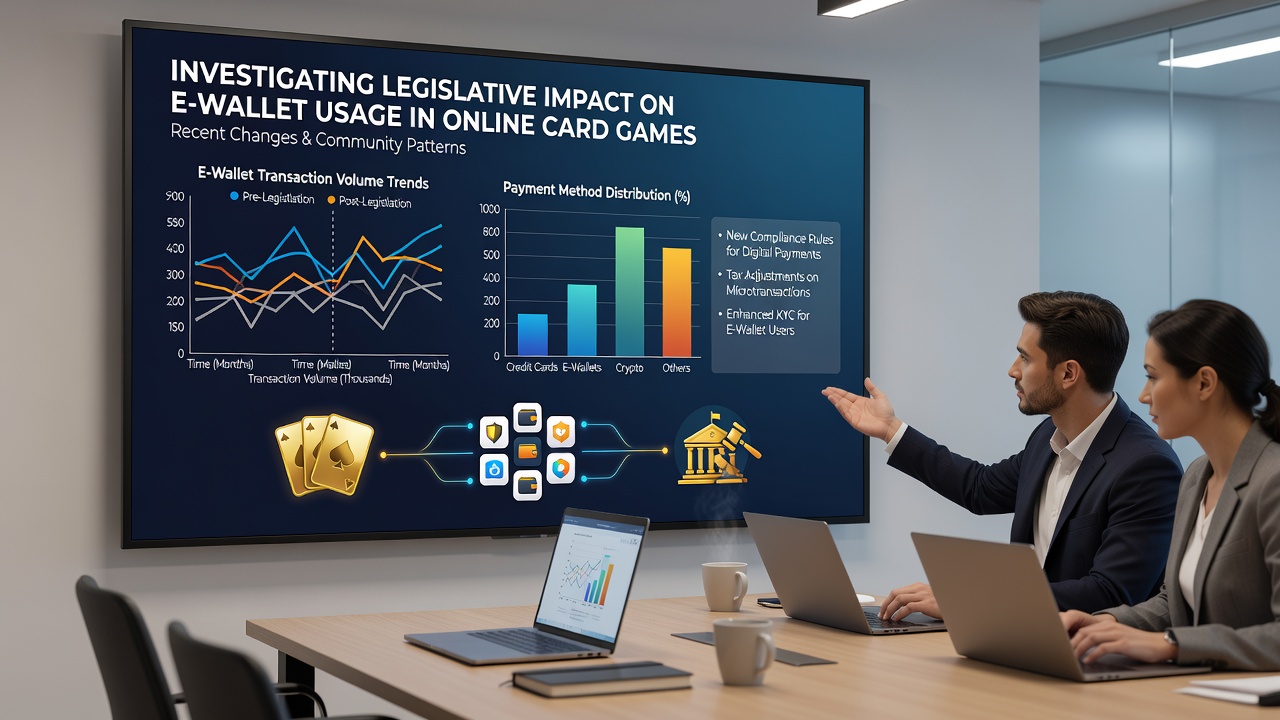 Illustration of mobile screen showing e-wallet interface used for online card game deposits with compliance notifications active