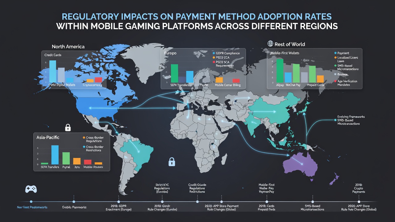 Charts displaying payment adoption trends across regulated mobile gaming markets