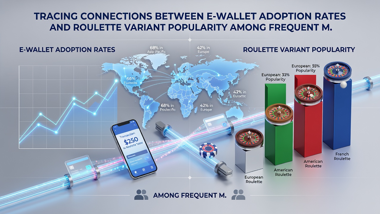 Analytics dashboard showing e-wallet transaction data linked to roulette variant selections on mobile devices